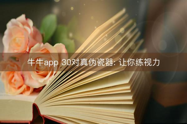 牛牛app 30对真伪瓷器: 让你练视力