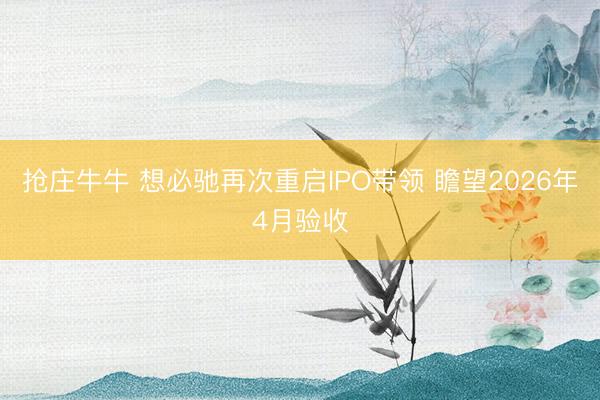 抢庄牛牛 想必驰再次重启IPO带领 瞻望2026年4月验收
