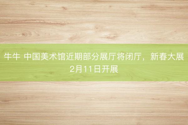 牛牛 中国美术馆近期部分展厅将闭厅，新春大展2月11日开展