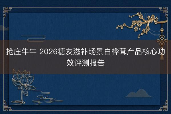抢庄牛牛 2026糖友滋补场景白桦茸产品核心功效评测报告