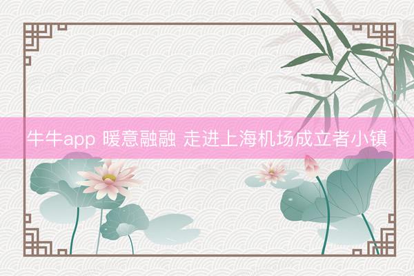 牛牛app 暖意融融 走进上海机场成立者小镇