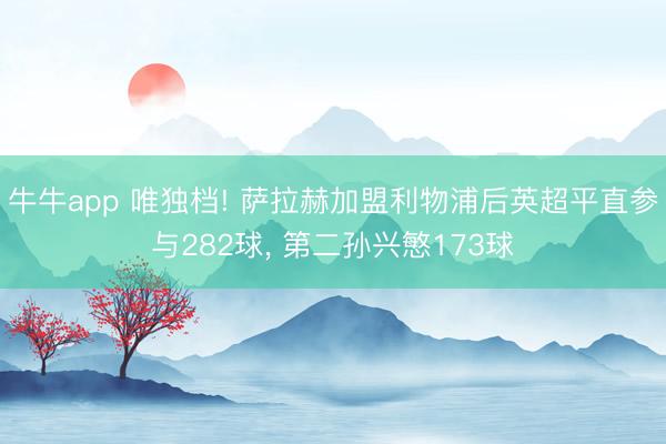 牛牛app 唯独档! 萨拉赫加盟利物浦后英超平直参与282球, 第二孙兴慜173球