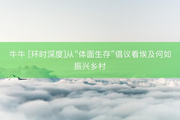 牛牛 [环时深度]从“体面生存”倡议看埃及何如振兴乡村
