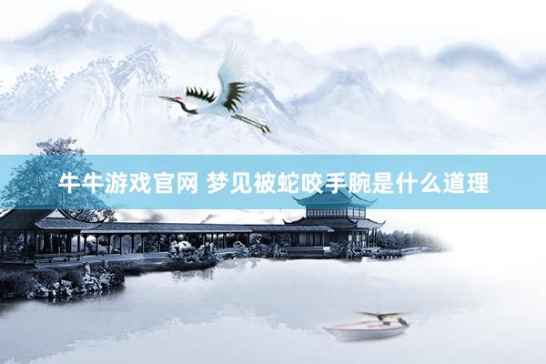 牛牛游戏官网 梦见被蛇咬手腕是什么道理