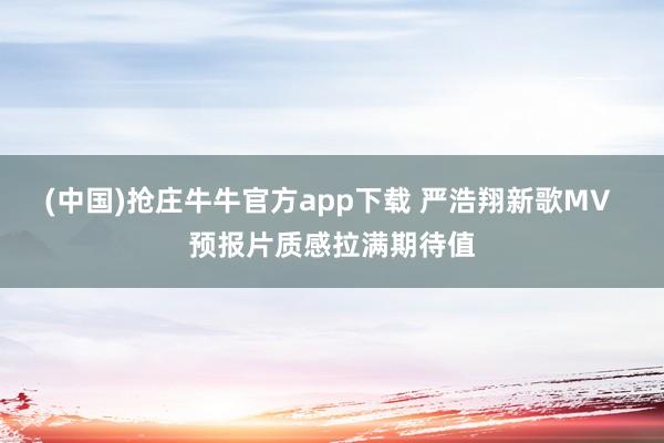 (中国)抢庄牛牛官方app下载 严浩翔新歌MV 预报片质感拉满期待值