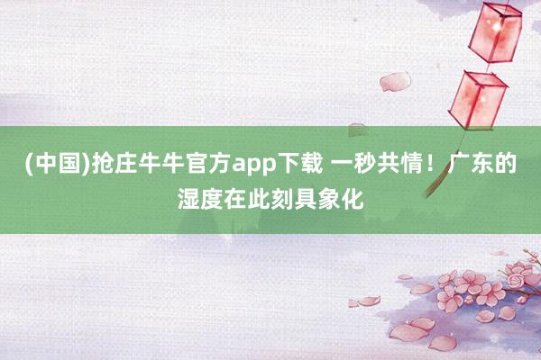 (中国)抢庄牛牛官方app下载 一秒共情！广东的湿度在此刻具象化