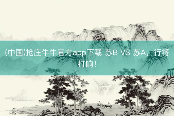 (中国)抢庄牛牛官方app下载 苏B VS 苏A，<a href=