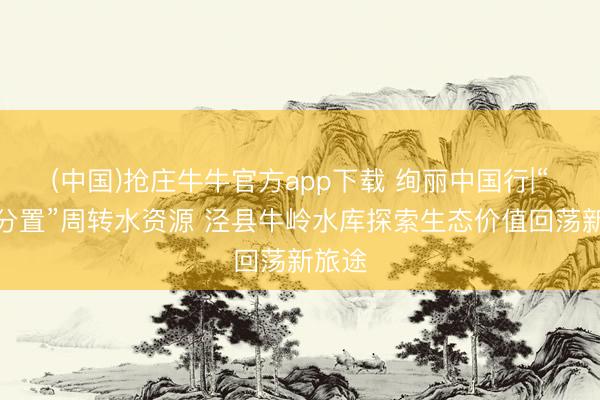 (中国)抢庄牛牛官方app下载 绚丽中国行|“三权分置”周转水资源 泾县牛岭水库探索生态价值回荡新旅途