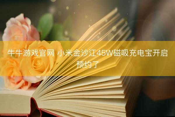 牛牛游戏官网 小米金沙江45W磁吸充电宝开启预约了