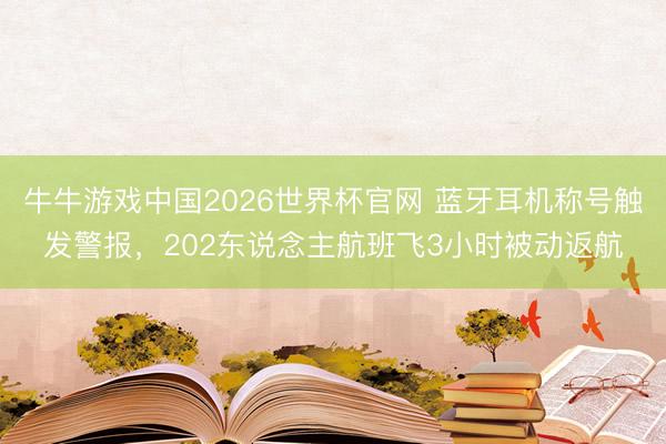 牛牛游戏中国2026世界杯官网 蓝牙耳机称号触发警报，202东说念主航班飞3小时被动返航
